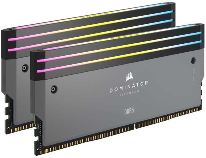 Corsair Microsystems „Corsair Dominator Titanium“, universalus, RGB šviesos stiprinimo rinkinys, pilkas, daugiaspalvis, 122 g