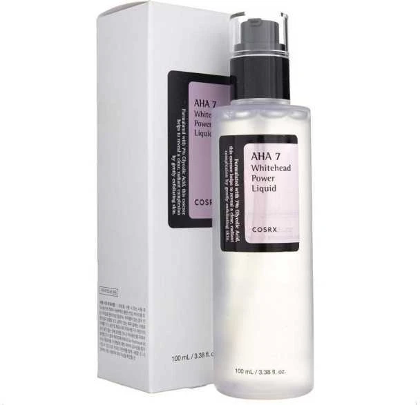 COSRX AHA 7 Whitehead Power Liquid Skystas veido odos šveitiklis su AHA rūgštimis, 100 ml