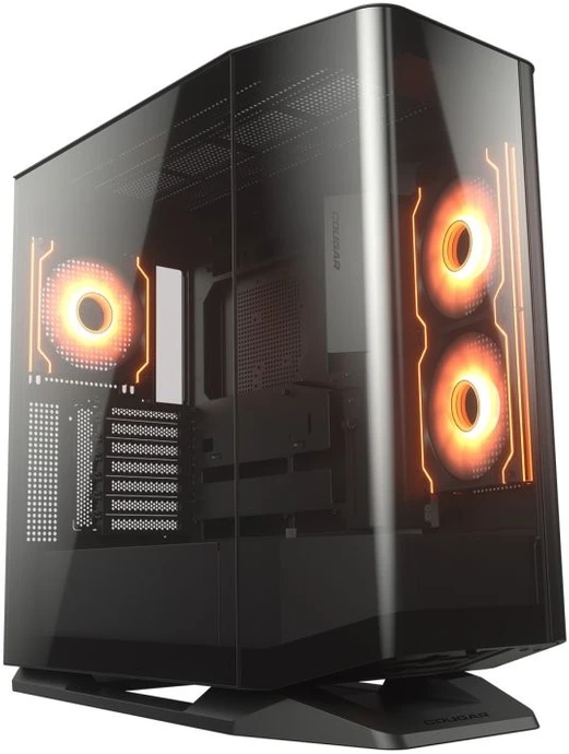 COUGAR Midi Tower korpusas, FV270 ARGB, juodas, Midi Tower, PC, juodas, ATX, CEB, EATX, micro ATX, Mini-ITX, metalas, plastikas, grūdintas stiklas, žaidimams