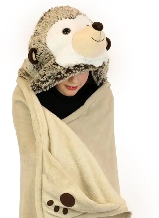 Cozy Noxxiez "Jezyk" Hooded Blanket for Children, 130x100 cm