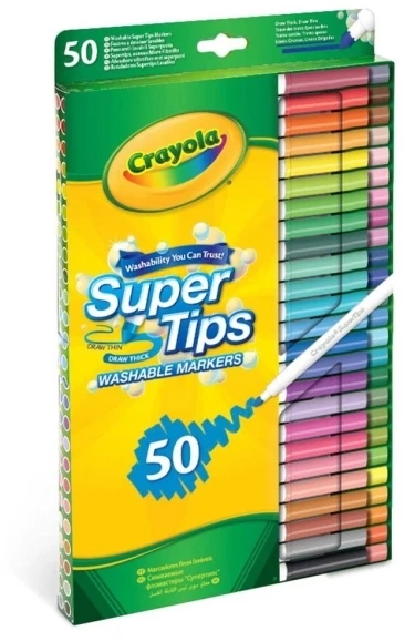 Crayola, Inc. Crayola Super Tips Flamastry mazaki vaikams zmywalne 50szt.