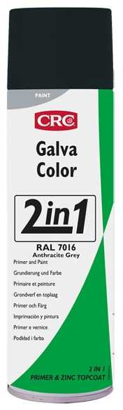 CRC GALVACOLOR, Paint, Ready mixed, Juodas, 0.5 L, Purškiklis, 65 mm