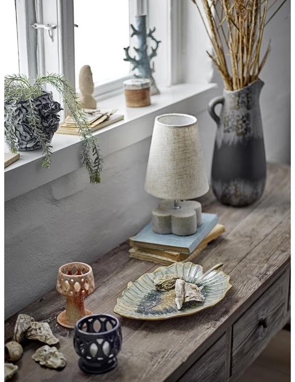 CREATIVE COLLECTION Malina gėlių vazono užvalkalas, mėlynas, akmens masės dirbiniai