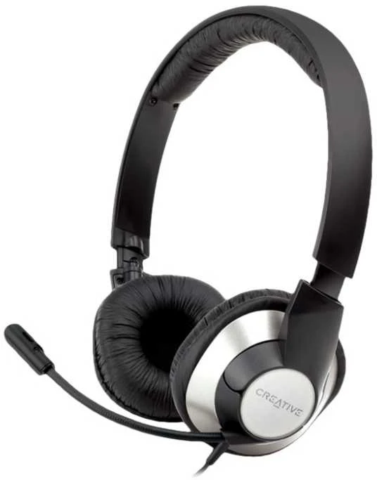 Creative ausinės laidinės su mikrofonu HS-720 V2 juodos spalvos USB