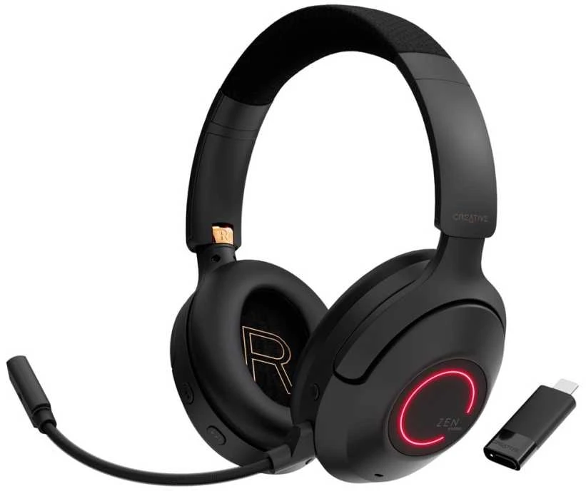 Creative Zen Hybrid SXFI belaidės ausinės juodos spalvos Bluetooth 5.3 ANC