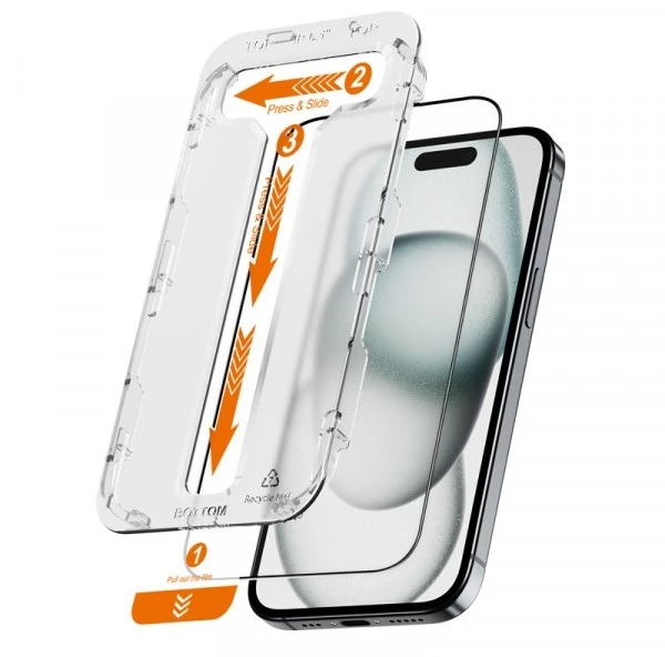 Crong EasyShield 2 vnt. - Apsauginis stiklas skirtas Apple iPhone 16 / Apple iPhone 15 (2 pieces)
