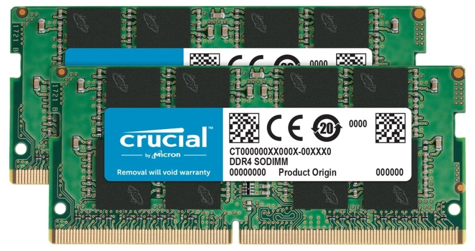 Nešiojamo kompiuterio atmintis 3200 64GB Crucial 32GBx2