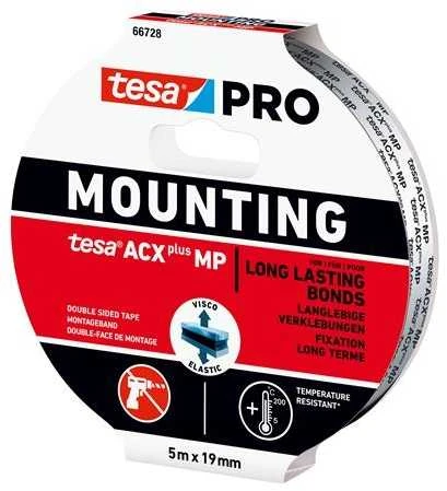 Solar Plus „Tesa Mounting PRO ACX+“ 66728-00001-00 tvirtinimo juosta „Judas“ (ilgis x plotis) 5 m x 19 mm, 1 Sent Luisas (66728-00001-00)
