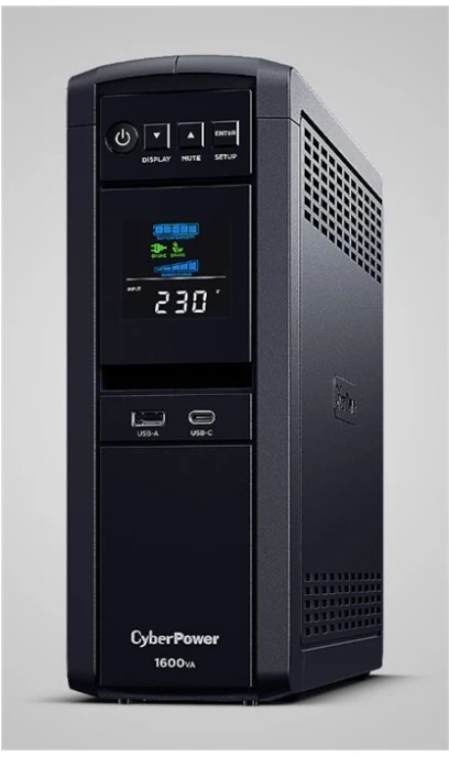 CyberPower CP1600EIPFCLCD, interaktyvus linijinis, 1,6 kVA, 1000 W, grynas sinusas, 169 V, 271 V