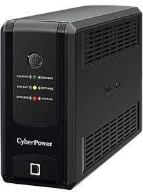 CYBERPOWER UT850EG Line-Interactive 850VA LED AVR USB HID suderinama Output 3 Schuko juodas