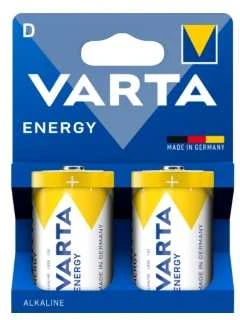 Varta 04120, LR20, Šarminės, 1,5 V, 2 vnt., Balta, Geltona, 61,5 mm