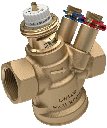 Danfoss 003Z8303, reguliavimo vožtuvas, žalvaris, 95 °C