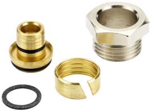 Danfoss Eurokonusiniai fitingai ALUPEX vamzdziams su išoriniu sr., G 1/2" A, 16x2