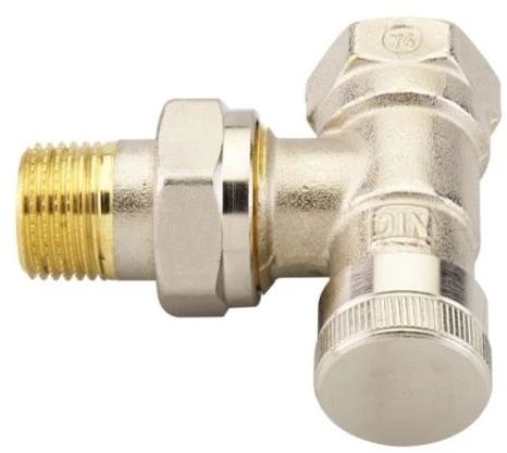 Danfoss RLV noslēgvārsts 1/2", leņķis ar noteci