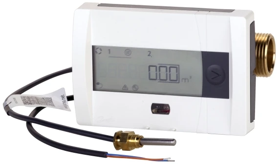 Danfoss „SonoSelect 10“ energijos skaitiklis 2,5 m3/h / 130 mm / 1 colio ultragarsinis / 5–130 °C