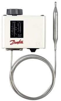 Danfoss KP79 termostatas 060L112666 50-100°C SPDT, 2 m kapiliaras, IP30