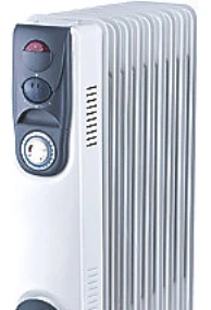 Dansk Værktøjs Agentur ApS Gripo alyvos radiatorius 2000 W - Su termostatu ir laikmačiu, 1,5 m laidu su Schuko kištuku, 3 nustatymai.