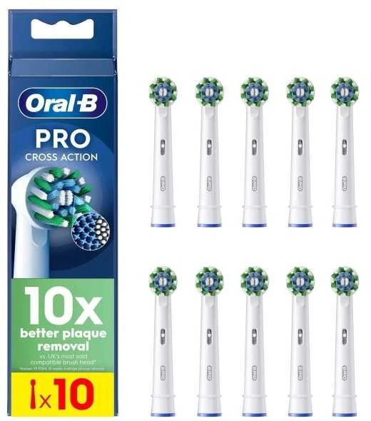 Oral-B Pro CrossAction 10 vnt. atsarginių galvučių komplektas