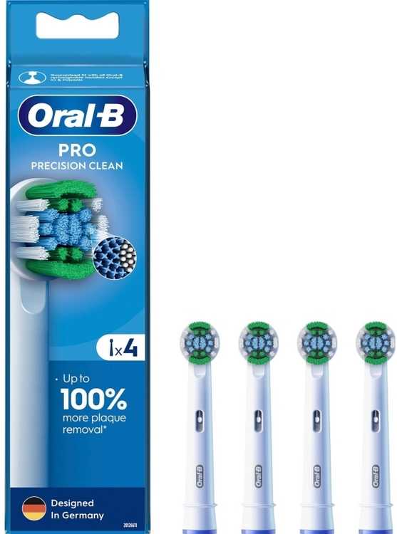 Braun Oral-B EB20-4 Precision Clean Pro dantų šepetėlio galvutės, 4 Vnt.