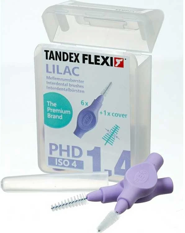 Tandex (6 vnt.) szczoteczek Flexi X-fine trapered Liliowy (violetinė)