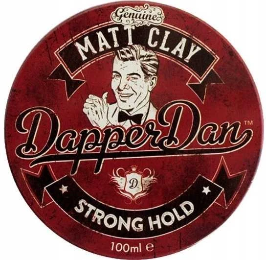 Dapper Dan Matt Clay stiprios fiksacijos, matinis plaukų modeliavimo molis, 100 ml
