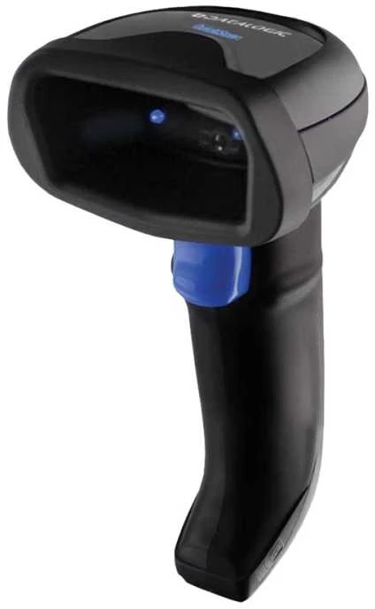 Datalogic QuickScan QBT2500 su mėlynu dėmės mygtuku