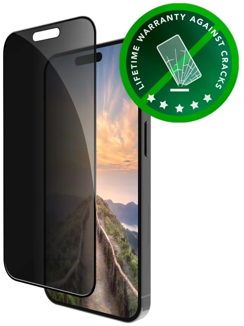dbramante1928 eco-shield - iPhone 16 ProMax - Privacy, Apple, iPhone 16 ProMax, Dust resistant, Scratch resistant, Juodas, Transparent, 1 pc(s)