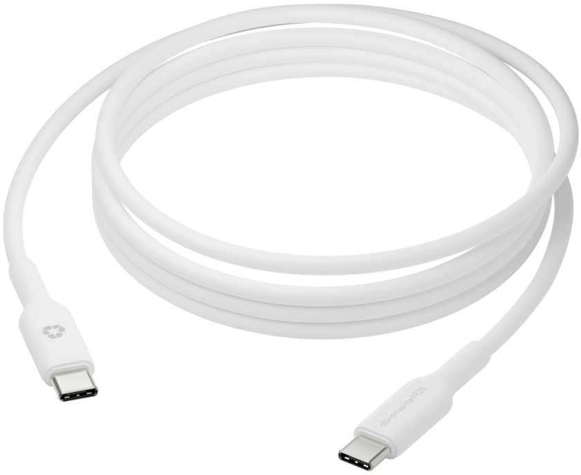 USB laidas dbramante Re-charge cable 2M USB-C TO USB-C - W (CB20CCWH7153)