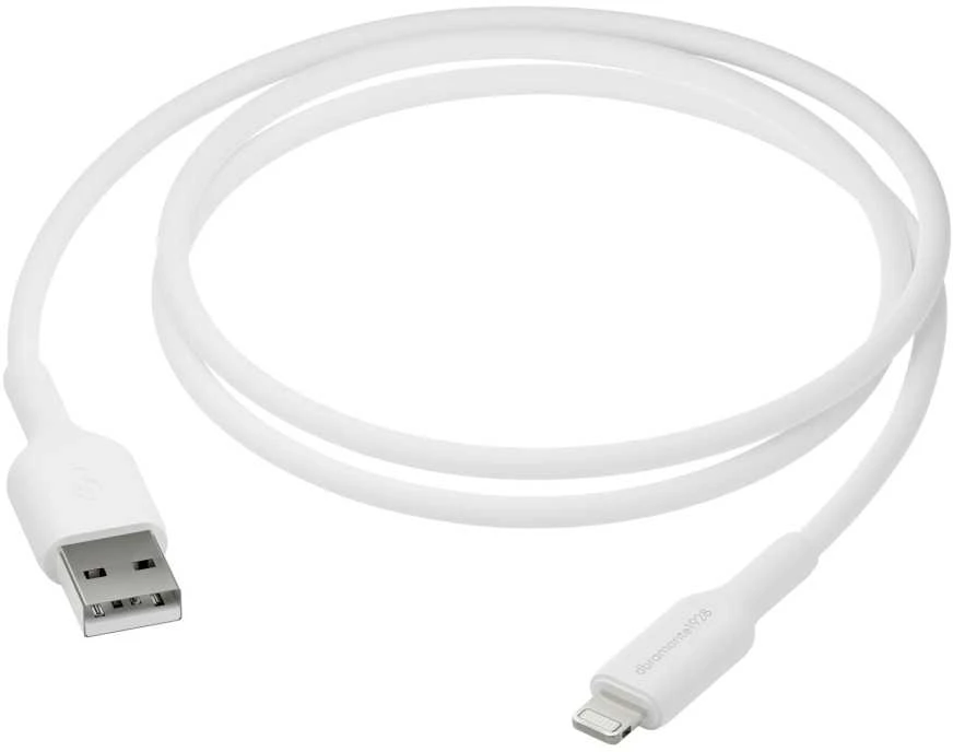 dbramante1928 įkrovimo laidas – 1 m USB-A į „Lightning“ – W, 1 m, USB A, USB 2.0, 0.48 Gbit/s, baltas