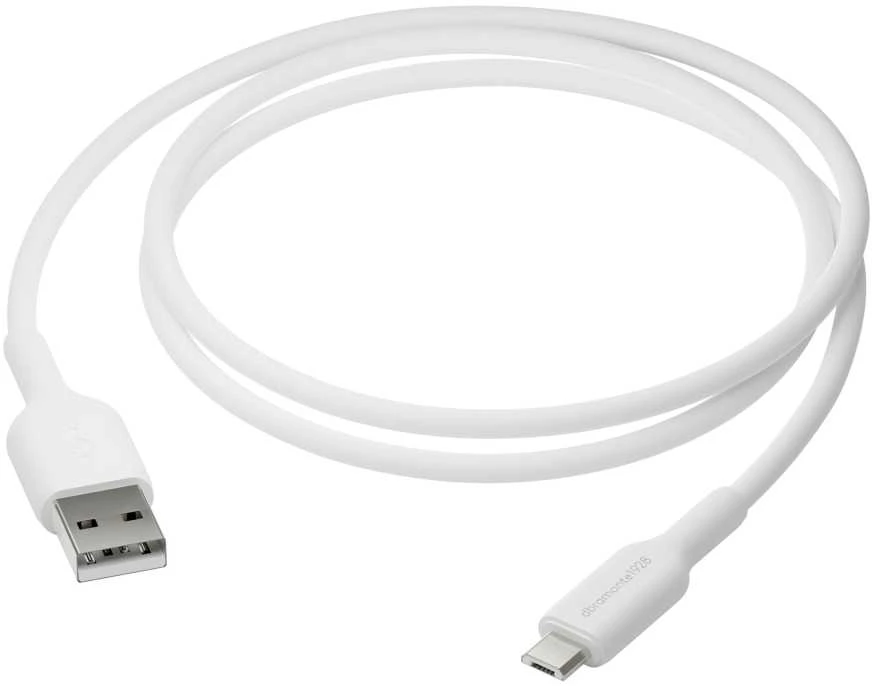 dbramante1928 įkrovimo laidas – 1 m USB-A – Micro USB – W, 1 m, USB A, Micro-USB A, USB 2.0, 0.48 Gbit/s, baltas