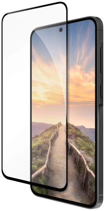 dbramante1928 eco-shield - Galaxy A37 - Juodas Edge, Samsung, Galaxy A37, atsparus įbrėžimams, permatomas, juodas, 1 vnt.