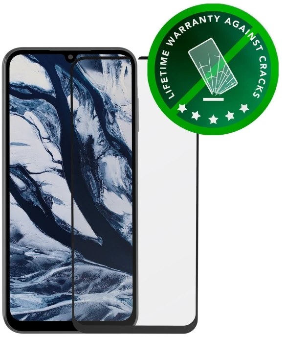 dbramante1928 „Eco-shield*“ – telefono ekrano apsauga – stiklas – spalva su juodu rėmeliu – skirtas „Samsung Galaxy A15“