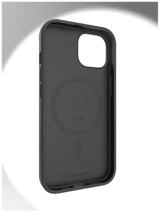 Dėklas dbramante dbramante1928 Greenland Pro – galinis telefono dangtelis – suderinamas su MagSafe – plastikinis – Night juodas – skirtas Apple iPhone 15