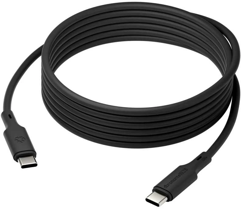 dbramante1928 įkraunamas IT – kabelis – 3 m USB-C/USB-C 100W – Juodas, 3 m, USB C, USB C, juodas