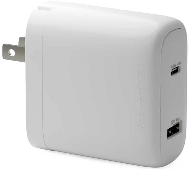 dbramante1928 „recharge Pro“ – CA įkroviklis, USB-C, 65 W + USB-A, 18 W, skirtas naudoti patalpose, kintamosios srovės, baltas