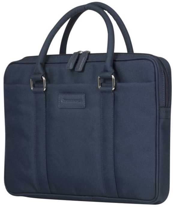 Dbramante1928 Krepšys dbramante Stelvio Slim Bag Pure - Krepšys na laptopa 14'' ze skóry licowej, tamsiai mėlyna
