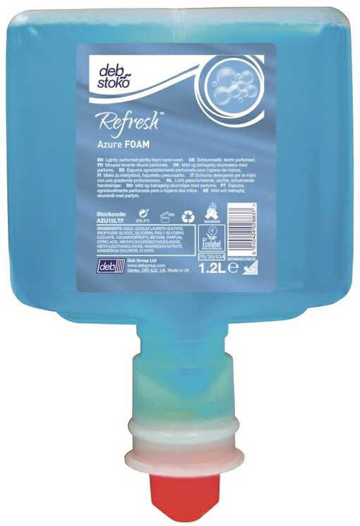 Deb Swarfega Skalbimo priemonė „Refresh Azure Foam“ 1,2 l, bekontaktis AZU12LTF
