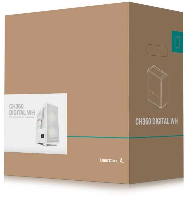 „Deepcool CH360“ | Baltas | Vidutinio dydžio bokštas | ATX PS2