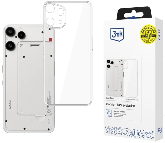 3Mk Apsauginis 3mk skaidrus dėklas, skirtas „Nothing Phone“ (3a) Lite - permatomas