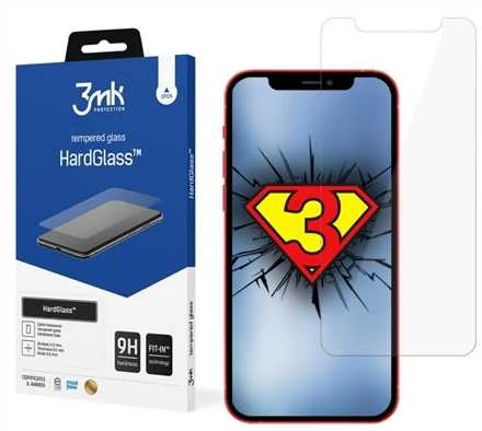 3MK HardGlass skirtas iPhone 12/12 Pro, skaidrus