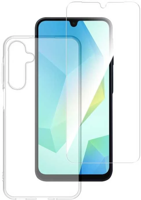 Telefono apsaugos rinkinys 4smarts 360°, skirtas Samsung Galaxy A16 (dėklas ir stiklas)