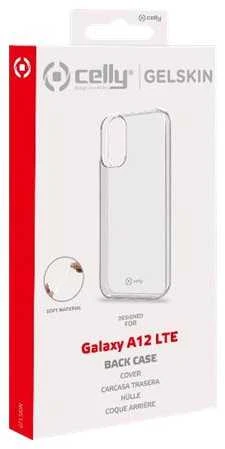 Dėklas CELLY Gelskin galinis dangtelis Samsung Galaxy A12 (skaidrus)