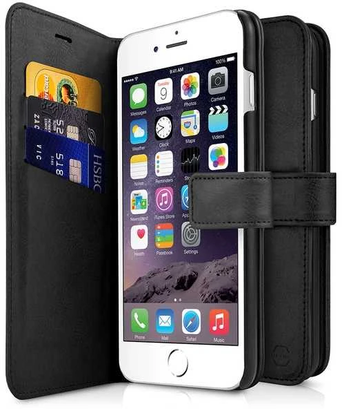 ITSKINS WALLET BOOK, Piniginės dėklas, Apple, iPhone 6s, 11,9 cm (4,7"), Juodas