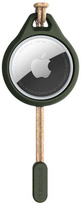 ITSKINS FERONIABIO dėklas, skirtas „Apple AirTags®“. Chaki žalias.