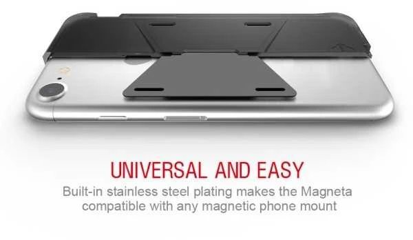 ITSKINS MAGNETA MOUNT dėklas, skirtas iPhone 8 / 7 / 6s / 6® + automobilinis telefono laikikliui. Juodas