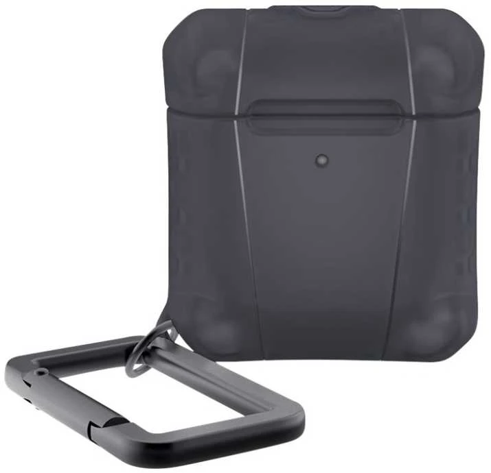 ITSKINS SPECTRUM FROST dėklas, skirtas „AirPods®“ (1-os ir 2-os kartos). Juodas.