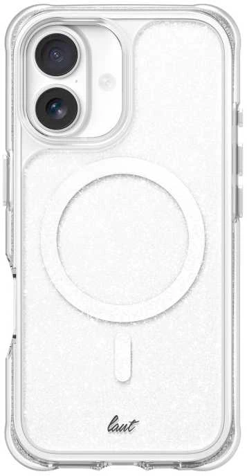 Dėklas Laut Aero Sparkle dėkals skirtas Apple iPhone 17, Crystal Sidabrinis