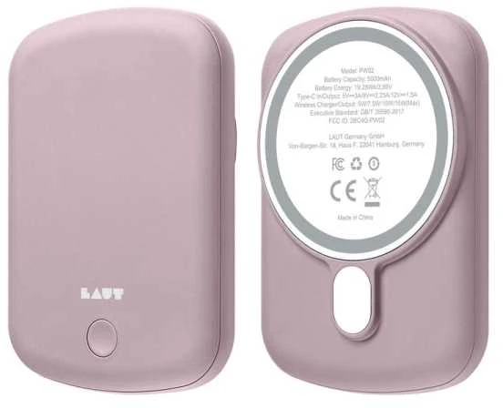 Laut MagSafe Powerbank Handy 5.000mAh, Rožinė