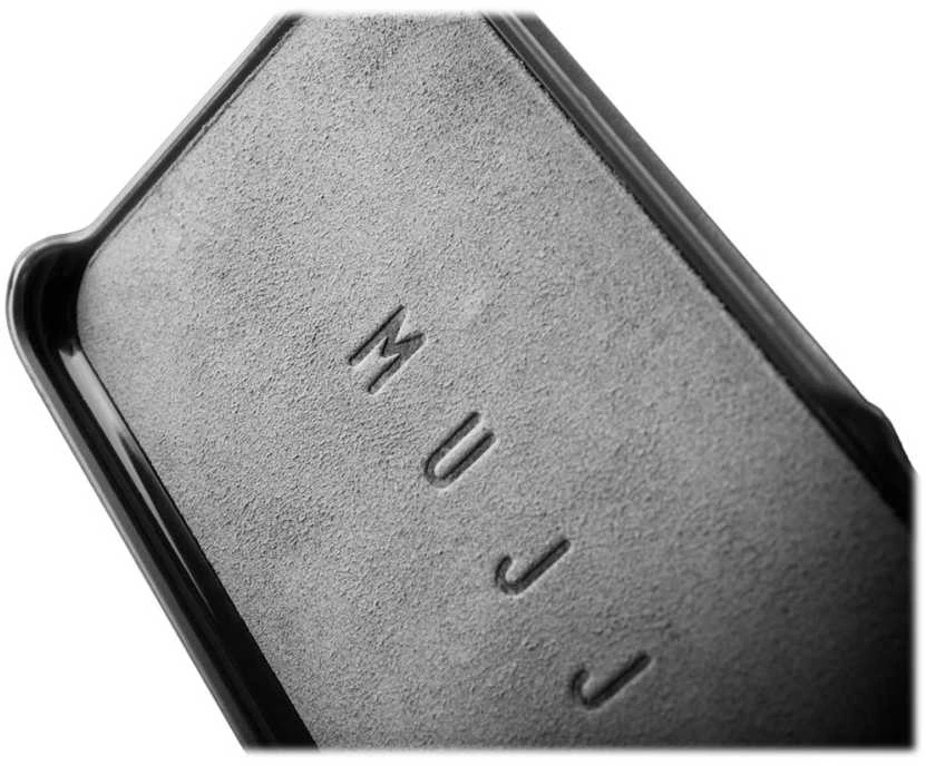 Dėklas Mujjo 80 Leather Wallet Case - Pilkas