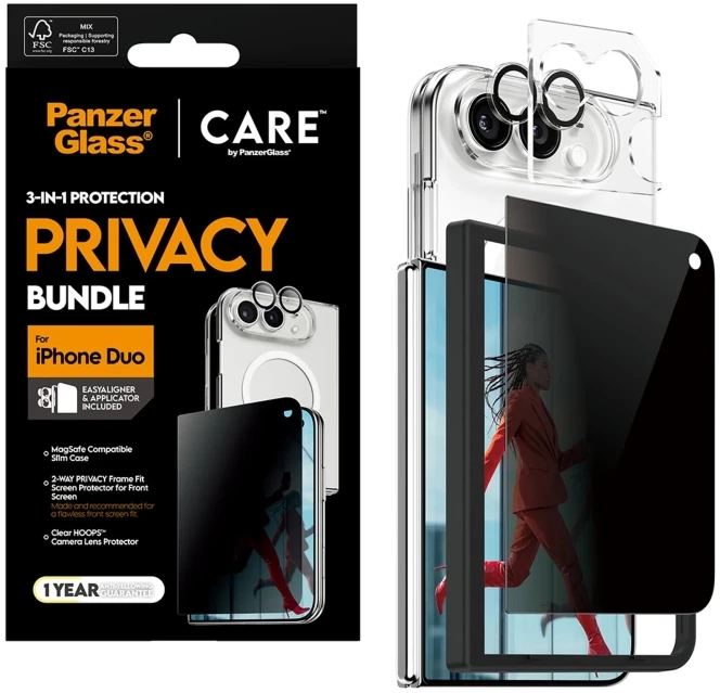 Dėklas Panzer Glass PanzerGlass CARE, dangtelis, Apple, iPhone Duo, 19,3 cm (7,6"), permatomas